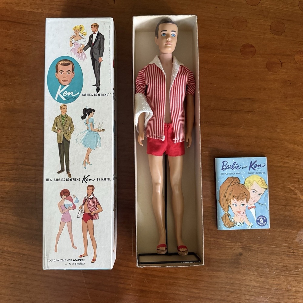 RARE 1961 Ken Doll #750 ©1960 Barbie's Boyfriend Original Box Booklet Pristine